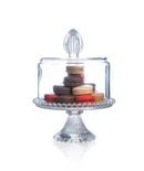 ACAR HERA SADE  Présentoir à gâteau en verre avec couvercle dôme 26 CM ACAR HERA SADE  Camdan kapaklı ayaklı kek fanus  26 CM  ACAR HERA SADE  Stehender Kuchenfächer mit Glasdeckel 26 CM