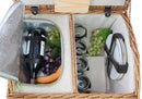panier pique-nique écologique, pratique, luxe, garni avec une allure vintage fabriqué artisanalement en osier naturel avec un compartiment isotherme