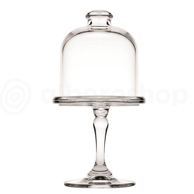 PAŞABAHÇE Présentoir pâtisserie rond pied cloche cristal - Bella Home