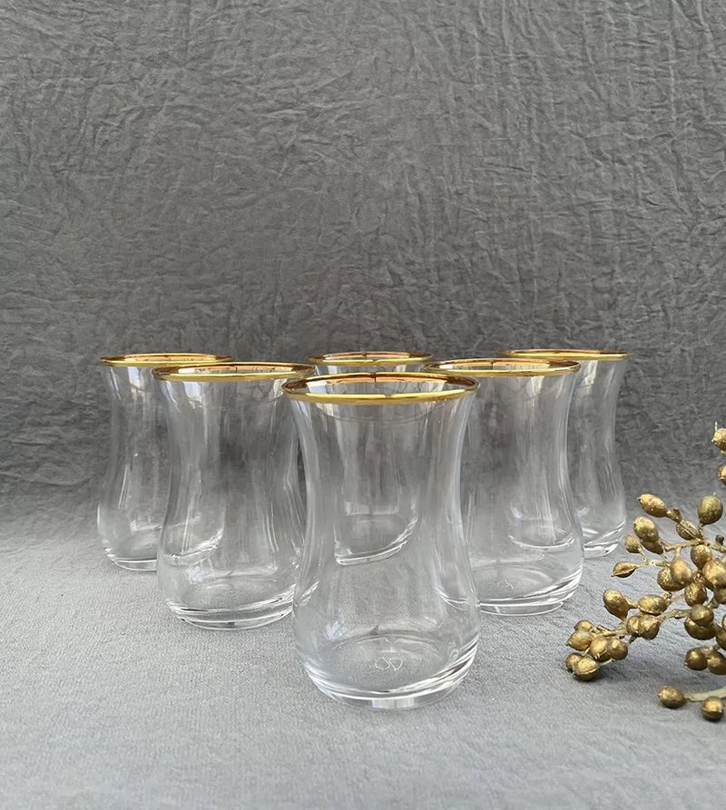 PASABAHCE GOLDEN TOUCH 6 Verres à thé 120 ml - Bella Home