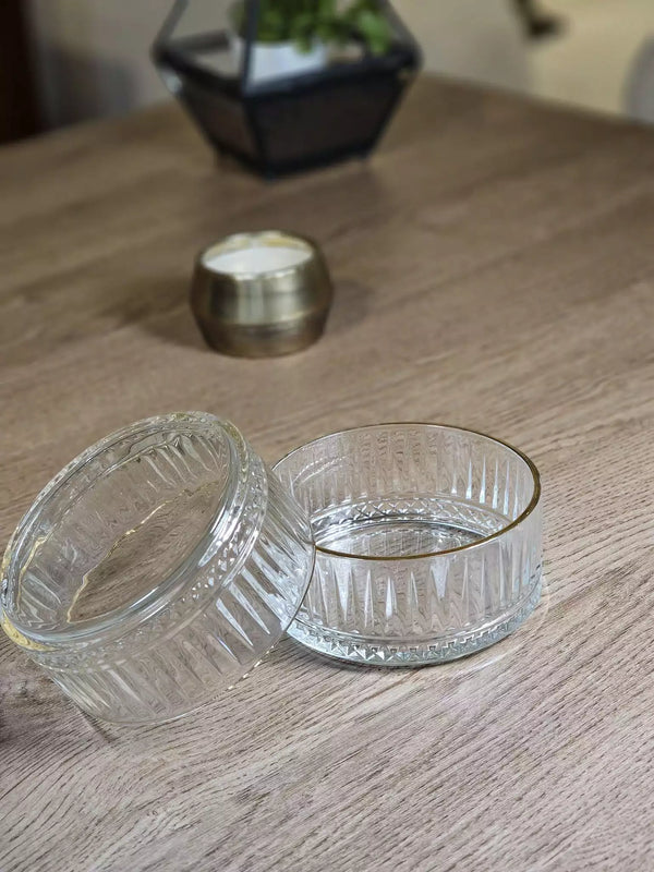 TREND HOME ROYAL GLASS Lot de 2 bols à apéritif en verre gold