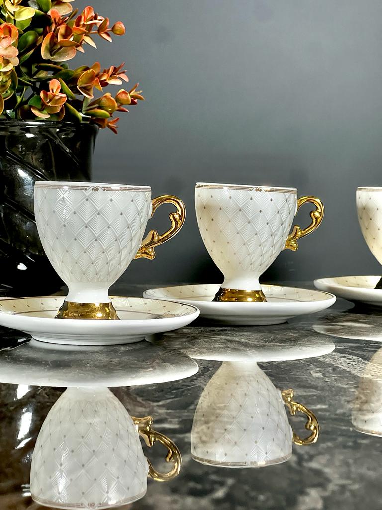 ACAR CAROLINA Tasses à café en porcelaine 6 personnes