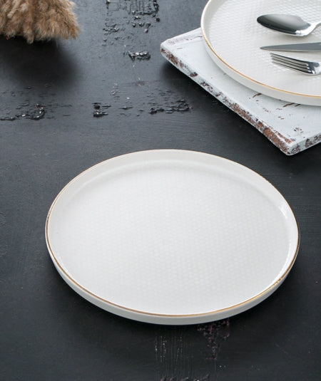 ACAR NORDIC PURE WHITE ISTANBUL Lot de 6 Assiettes plates de 26 cm - Bella Home