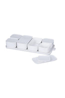 ACAR PURE WHITE Ensemble de petit-déjeuner 7 pièces en porcelaine ACAR PURE WHITE 6lı Porselen Kapaklı Kahvaltılık ACAR PURE WHITE 7 Stück Porzellan Frühstücksset