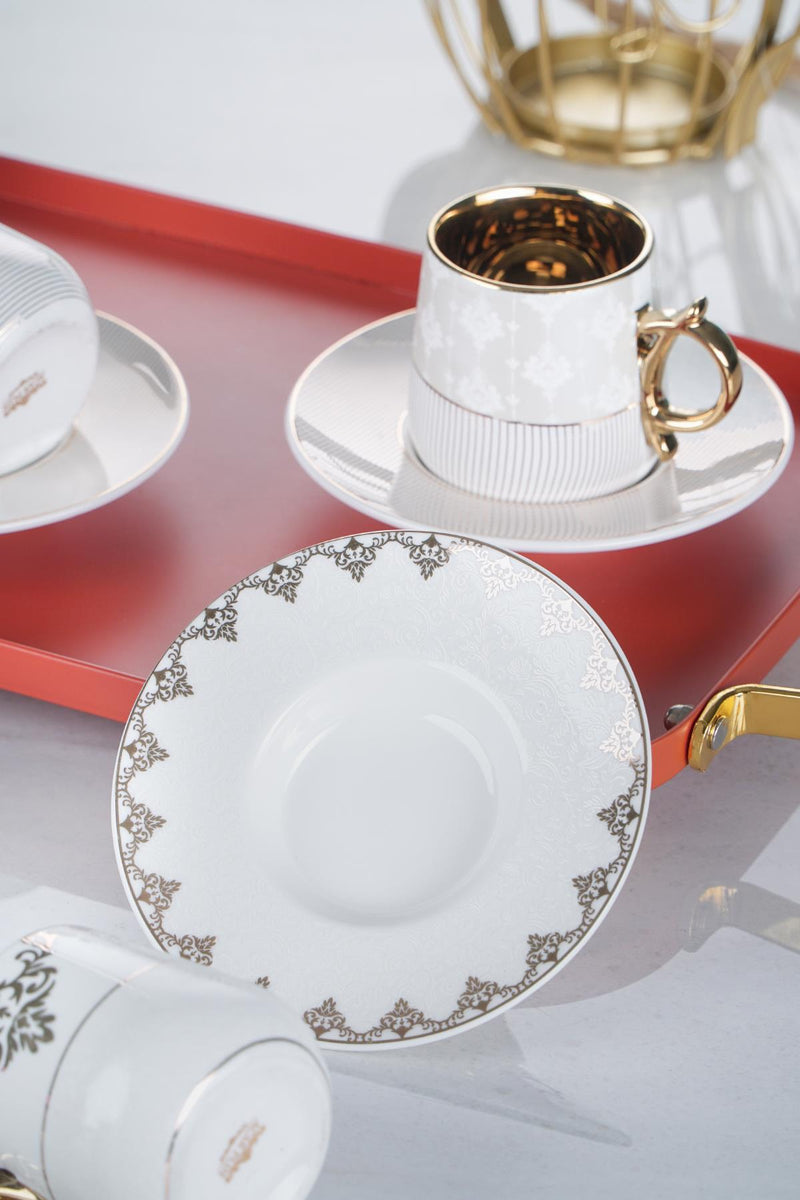 ACAR HELEN Set de 6 tasses à café en porcelaine ACAR HELEN 6lı Porselen Kahve Fincan Takımı ACAR HELEN Set von 6 Porzellan Kaffeetassen