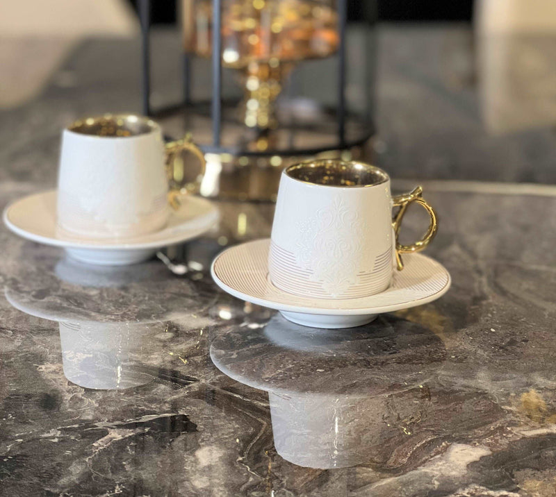 ACAR HELEN Tasses à café en porcelaine 6 personnes