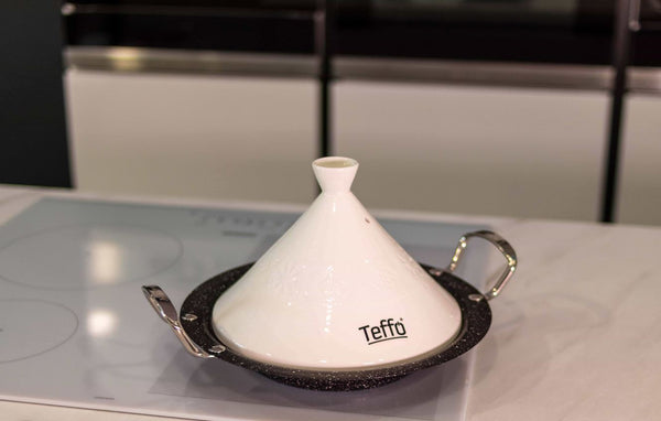 TEFFO Tajine blanc en céramique et granite - Induction - Tajine Weiß aus Keramik und Granit - Induktion