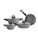 KARACA GRIS BIO GRANIT Batterie de cuisine 7 pièces - 7 parca tencere seti
