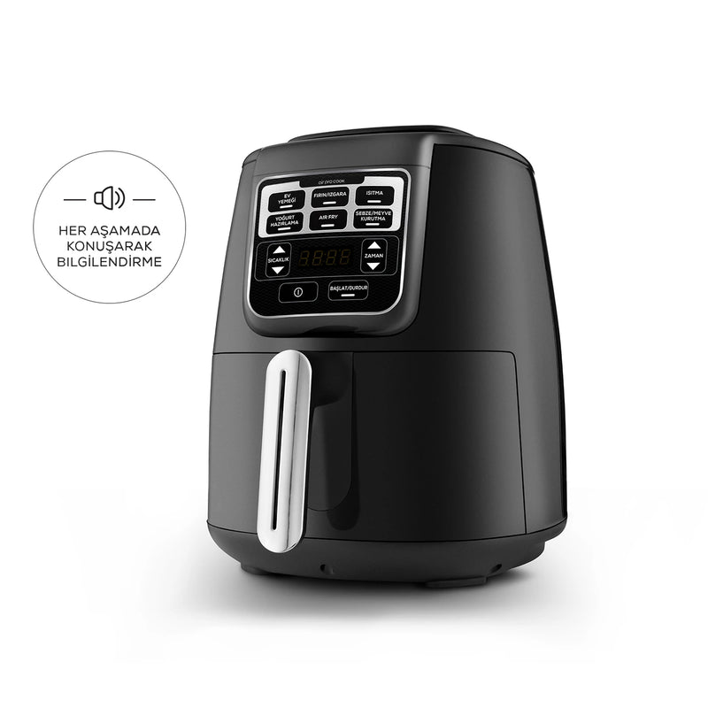 KARACA AIR PRO COOK XL 2 en 1 Airfryer parlante black chrome Karaca Air Pro Cook XL 2 in 1 Konuşan Airfryer Black Chrome