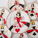 KARACA KUPA KIZI REINE DES COEURS Set de 6 assiettes à dessert avec plat et spatule - 8 Parça Pasta Takımı