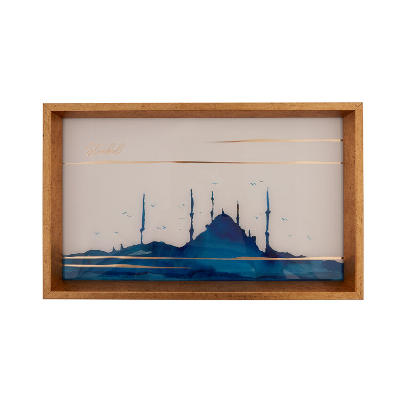 KARACA ISTANBUL SILUET  Plateau 24 x 40 cm - İstanbul Siluet Tepsi 24x40cm