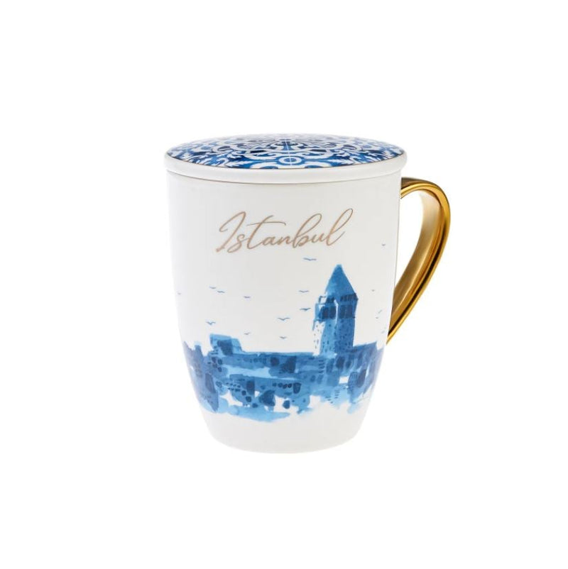 KARACA ISTANBUL Mug infuseur avec couvercle et passoire