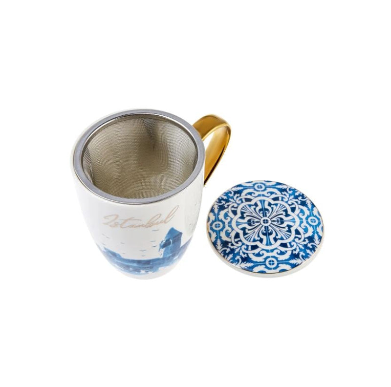 KARACA ISTANBUL Mug infuseur avec couvercle et passoire