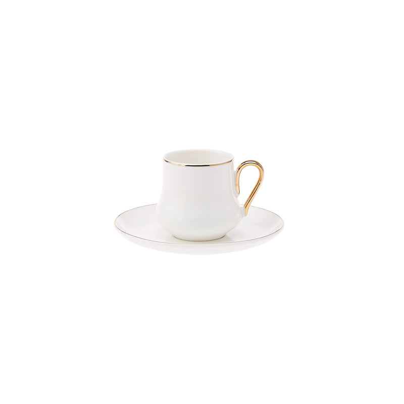 KARACA HELIOS Set de tasses à café 12 pièces 6 personnes - 6 Kişilik Kahve Fincan Takımı 85 ml