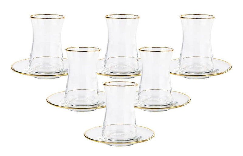 KARACA LACE YENi Set de verres à thé 12 pièces 6 personnes - 12 parça 6 kişilik çay seti