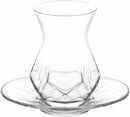 LAV ALYA Set de verres à thé 6 personnes 12 pièces - Design moderne - 12 Parça Modern Tasarım Çay Seti