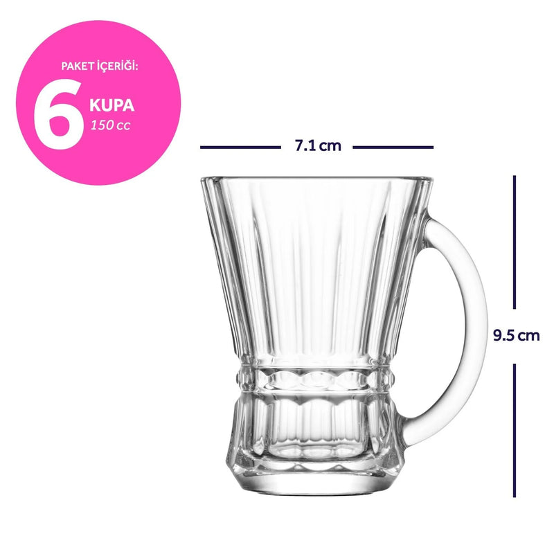 LAV VENÜS Set de verres à thé 6 personnes LAV VENÜS 6 kişilik çay bardağı seti LAV VENÜS Teegläser-Set 6 Personen - Bella Home