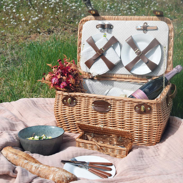 Panier pique-nique en osier naturel et écologique - Ekolojik ve dogal hasir piknik sepeti - Natuurlijke rieten picknickmand en ecologisch