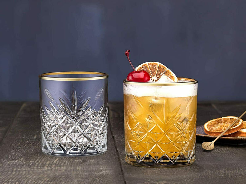 PAŞABAHÇE TIMELESS GOLDEN TOUCH Lot de 4 verres liseré doré de 345 ml - 4'lü Altın yaldızlı Meşrubat Bardağı