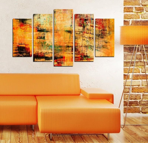 BELLART Impression sur MDF - Abstrait Orange