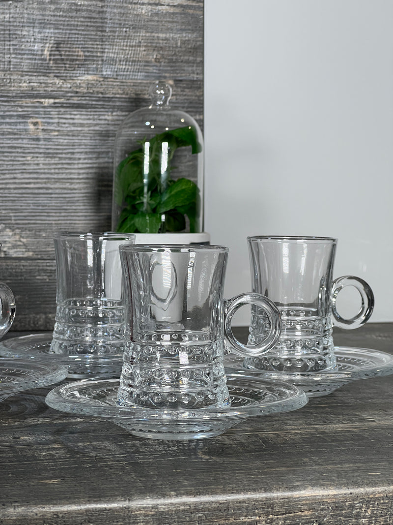 TREND HOME Set de verres à thé avec anse 6 personnes 12 pièces