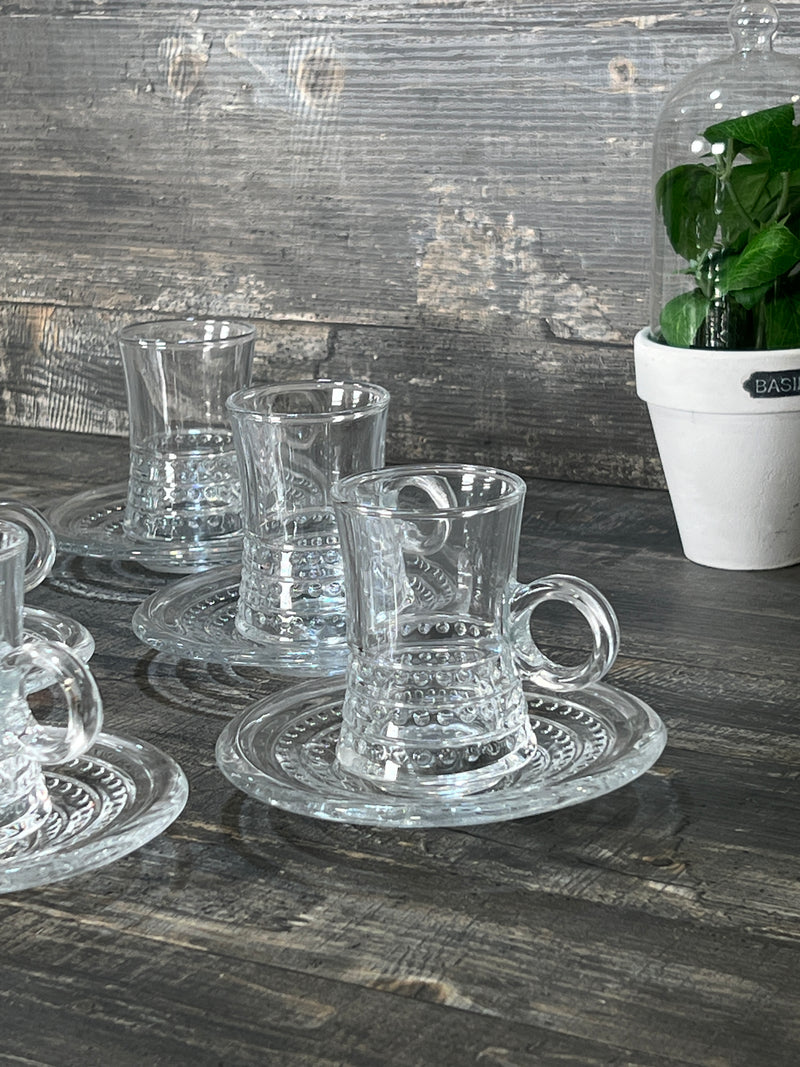 TREND HOME Set de verres à thé avec anse 6 personnes 12 pièces