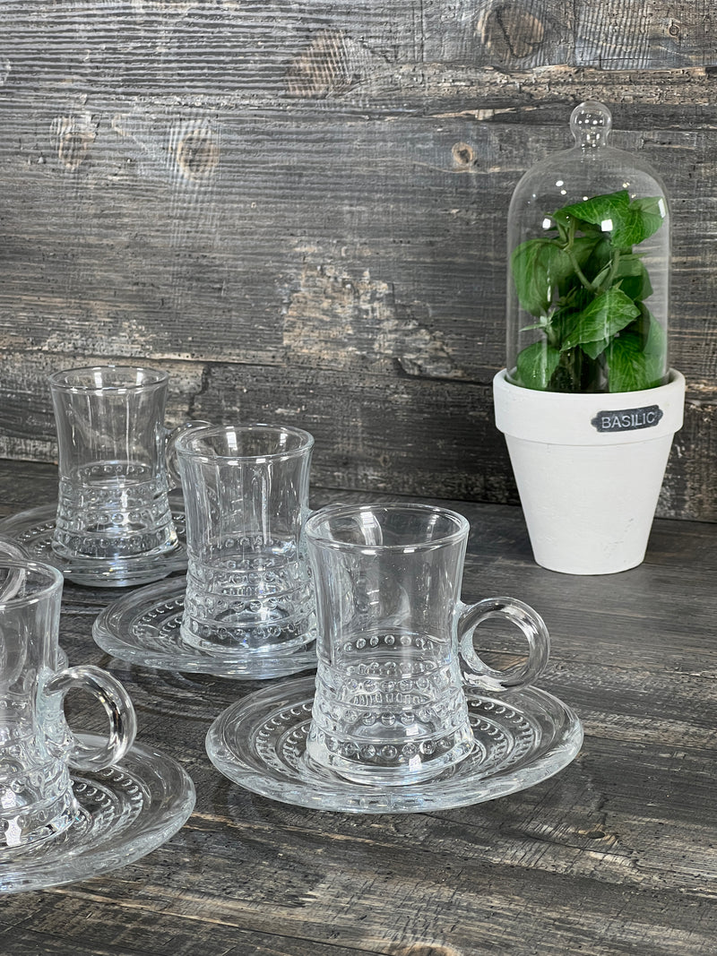 TREND HOME Set de verres à thé avec anse 6 personnes 12 pièces