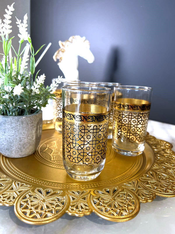 TREND HOME ORIENT Set de 12 verres doré