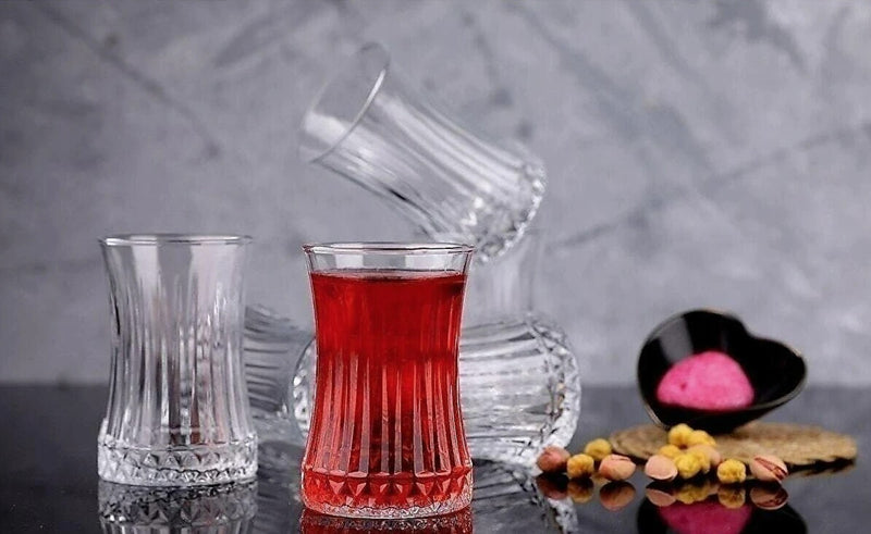 PAŞABAHÇE ELYSIA Set de verres à thé 6 personnes - çay takimi 6 kisilik - Bella Home